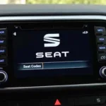 Radiodisplay mit Eingabefeld für den Seat Code