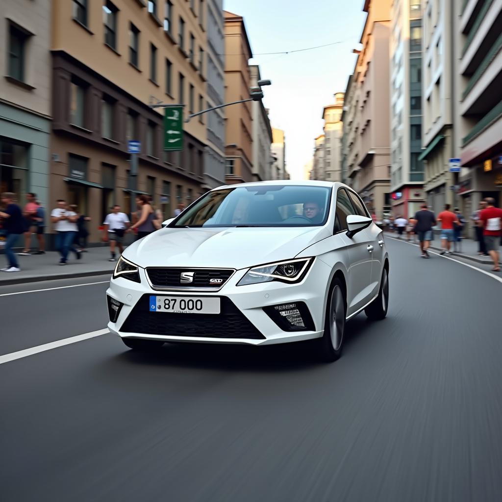 Seat Ibiza E im Stadtverkehr