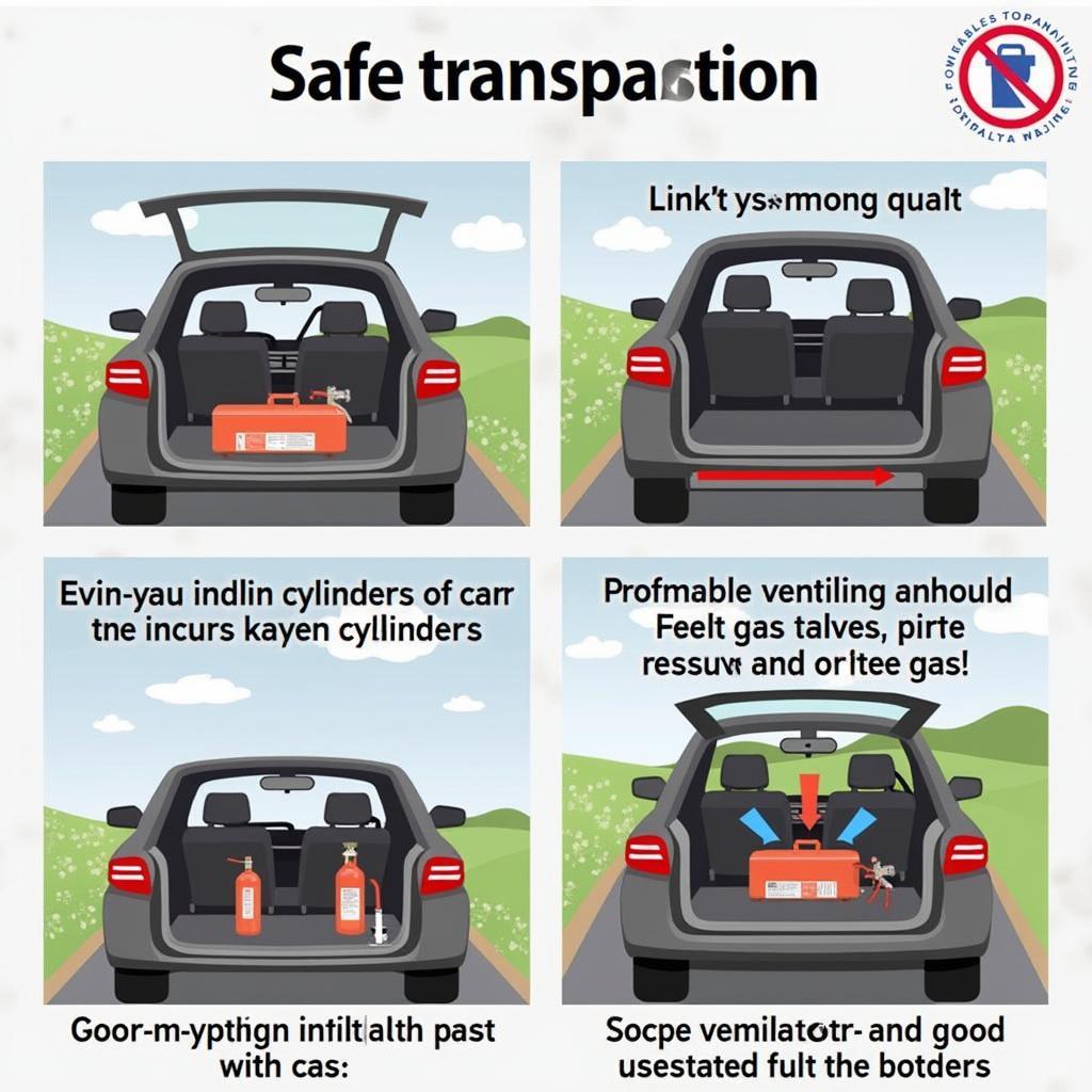 Sichere Beförderung von Gasflaschen im Fahrzeug