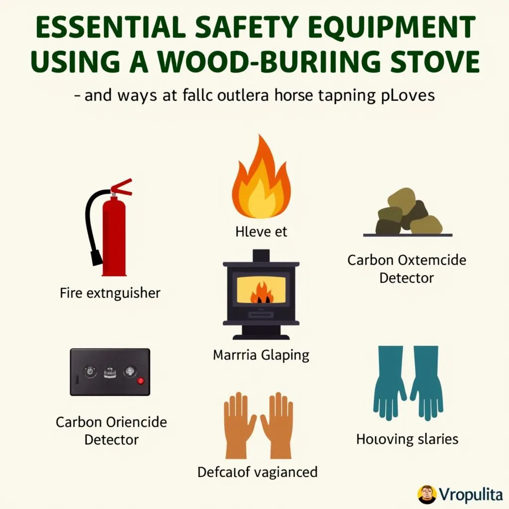 Safety equipment for wood burning stove