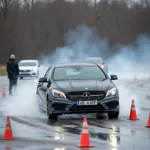 Sicherheitstraining Bremsübung