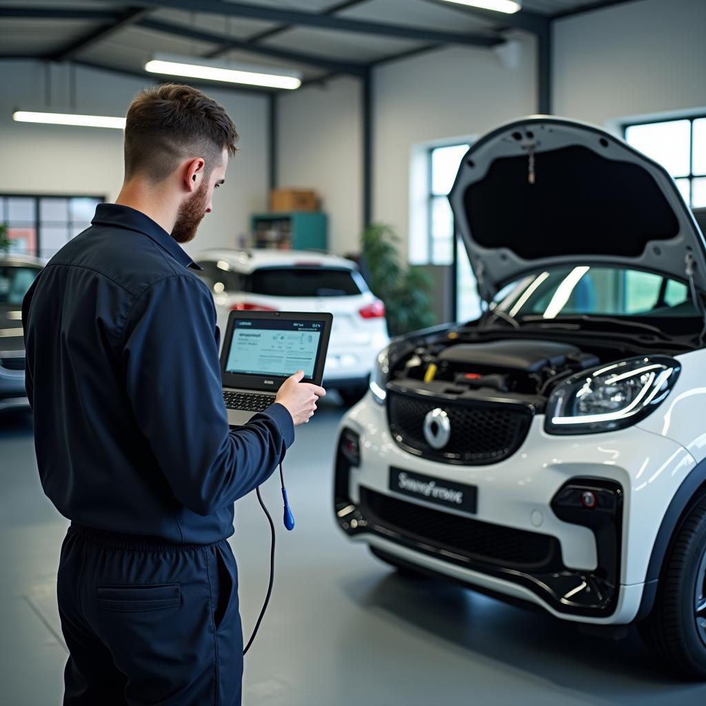 Smart Elektro Test in der Werkstatt