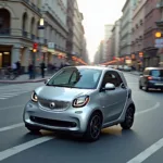 Smart forfour im Stadtverkehr