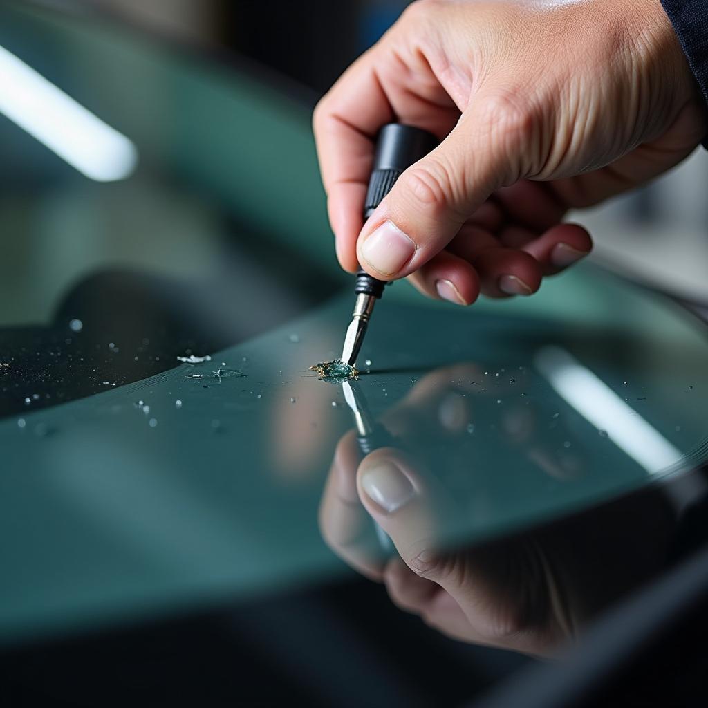 Steinschlag Frontscheibe reparieren