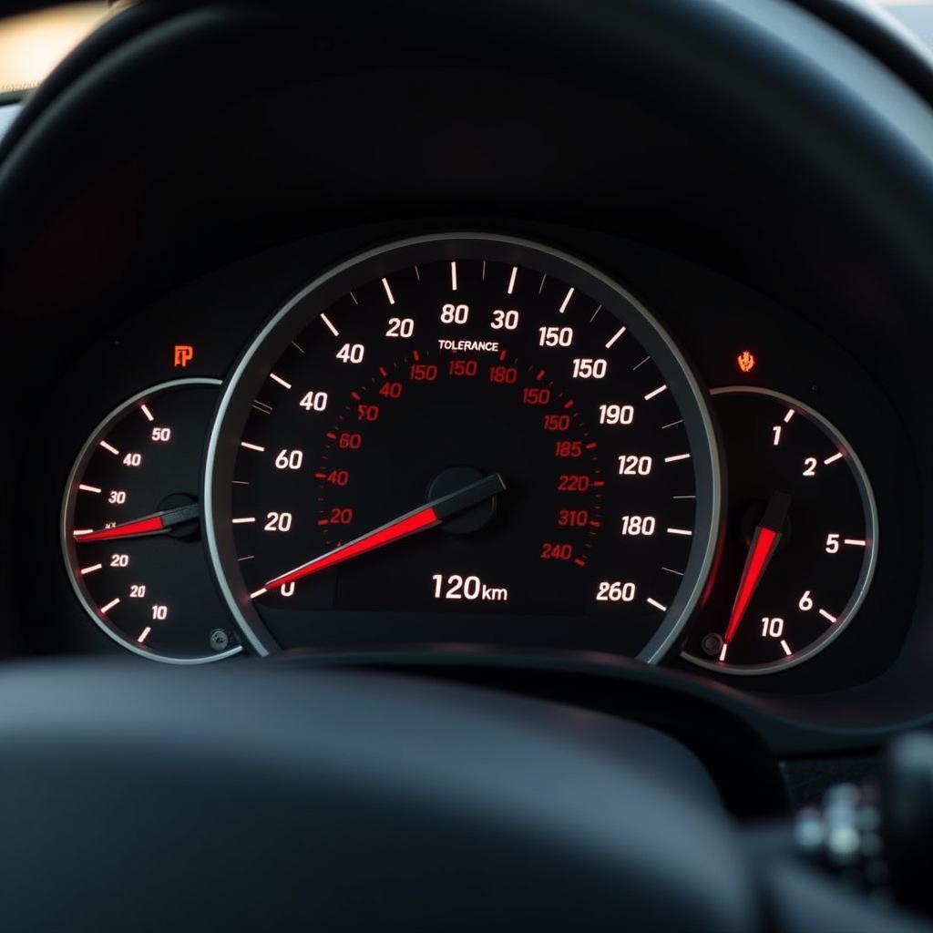 Tachometer mit Toleranzanzeige bei 120 km/h