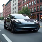 Tesla Model 3 auf der Straße