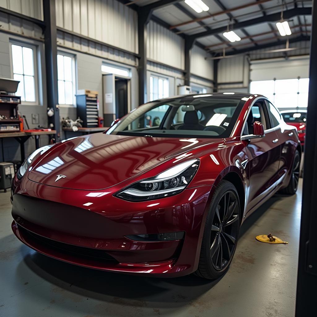 Tesla Model 3 Highland Long Range in der Werkstatt