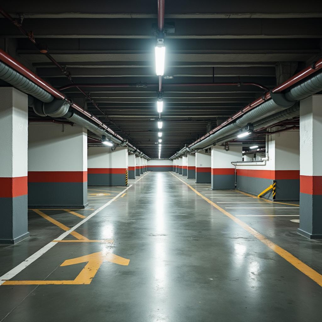 Moderner Tiefgaragenstellplatz in Hamburg