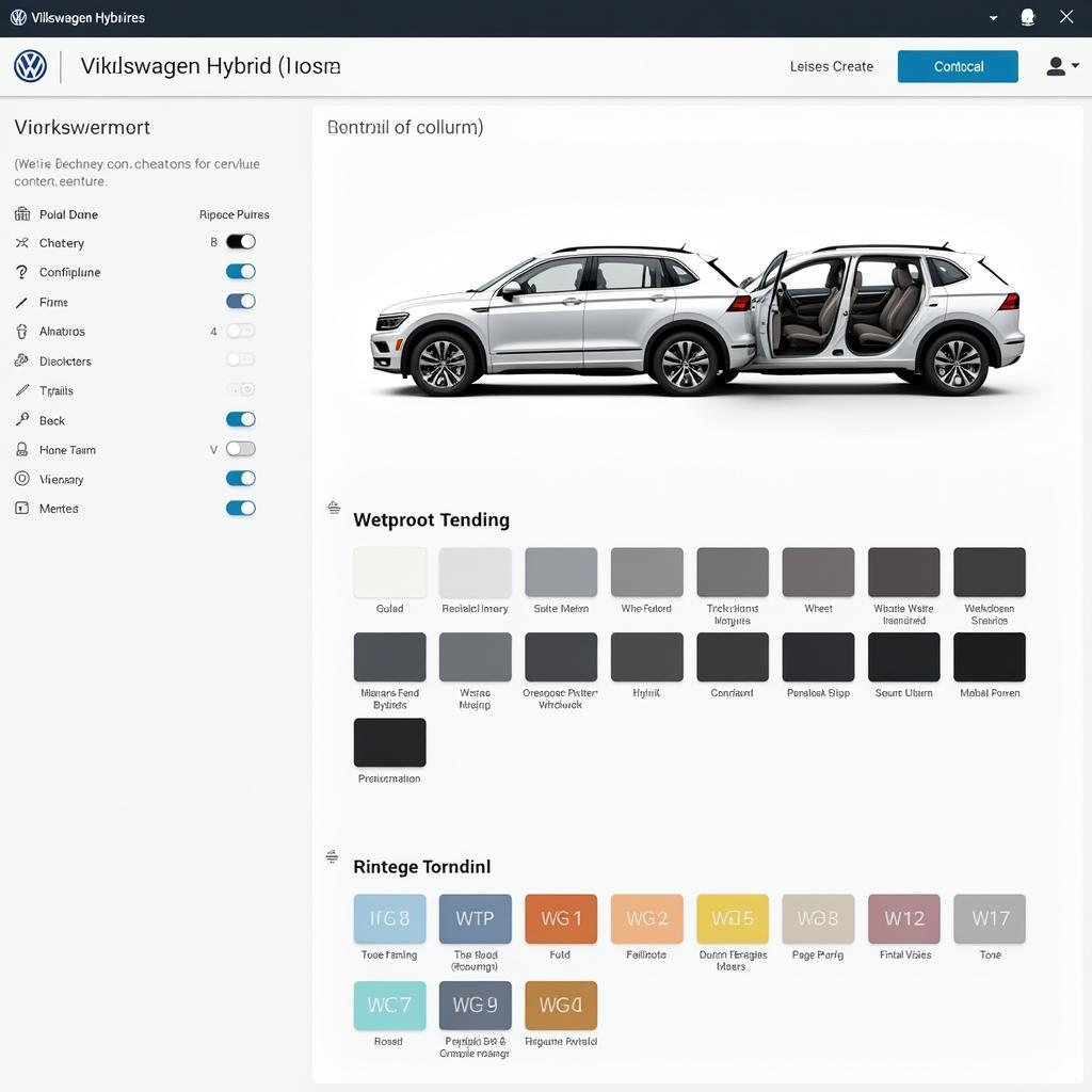 VW Tiguan Hybrid Konfigurator Auswahl