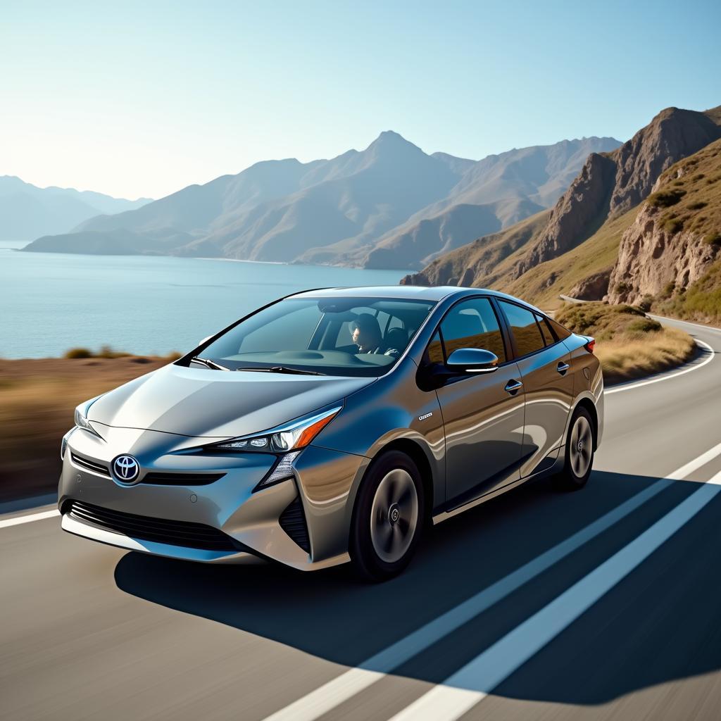 Toyota Prius 2017 kører på vejen