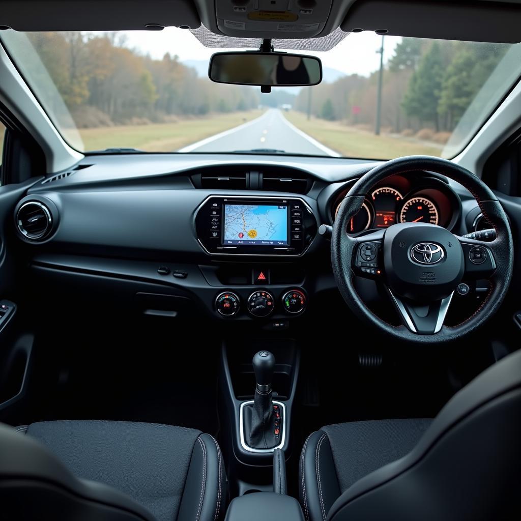 Innenraum des Toyota Yaris Hybrid