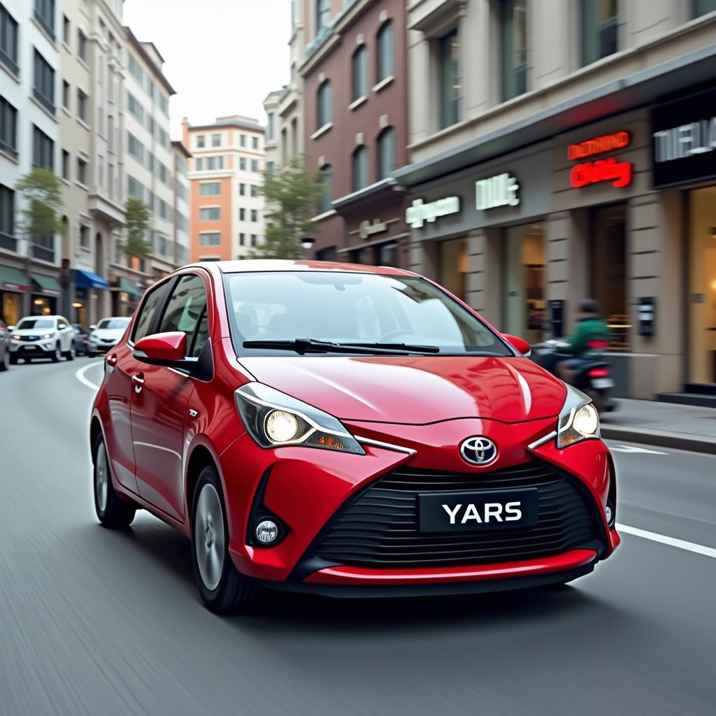 Toyota Yaris Hybrid in der Stadt