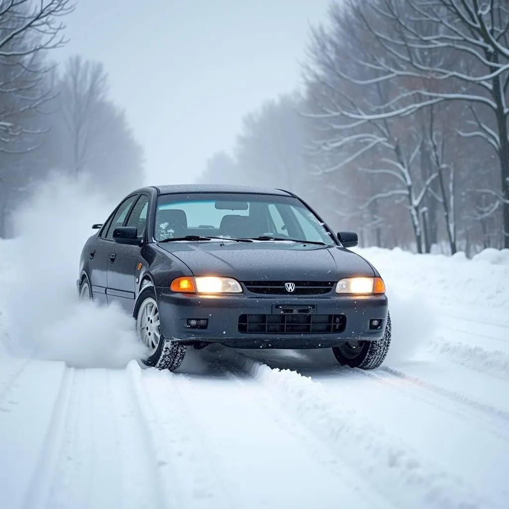 Traktionsprobleme bei Schnee mit Frontantrieb