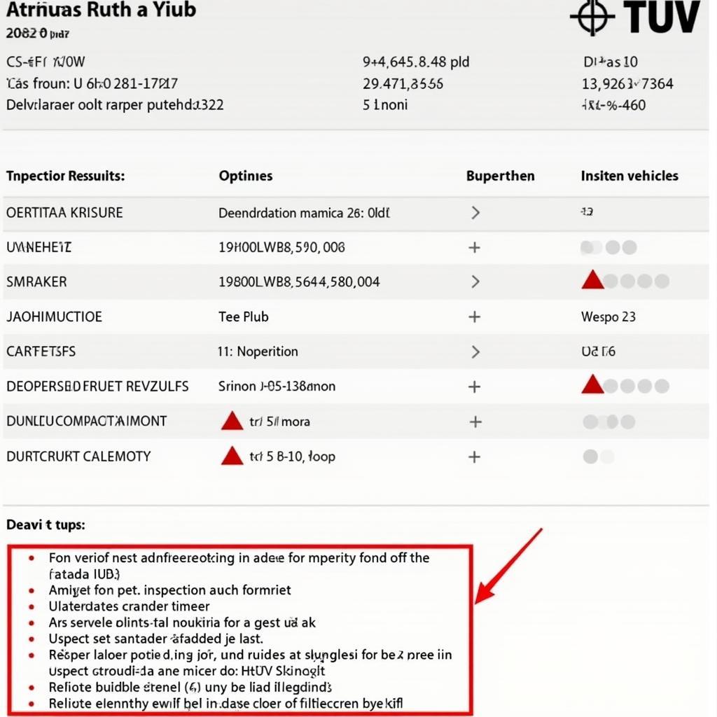 TÜV Bericht Muster