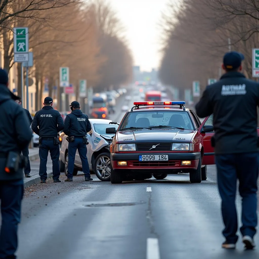 Unfall in Bielefeld mit Sicherheitsabstand