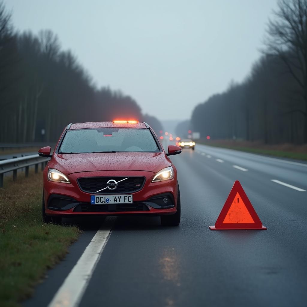 Unfallstelle auf der A73 sichern