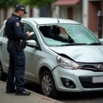 Vandalismus am Auto der Polizei melden