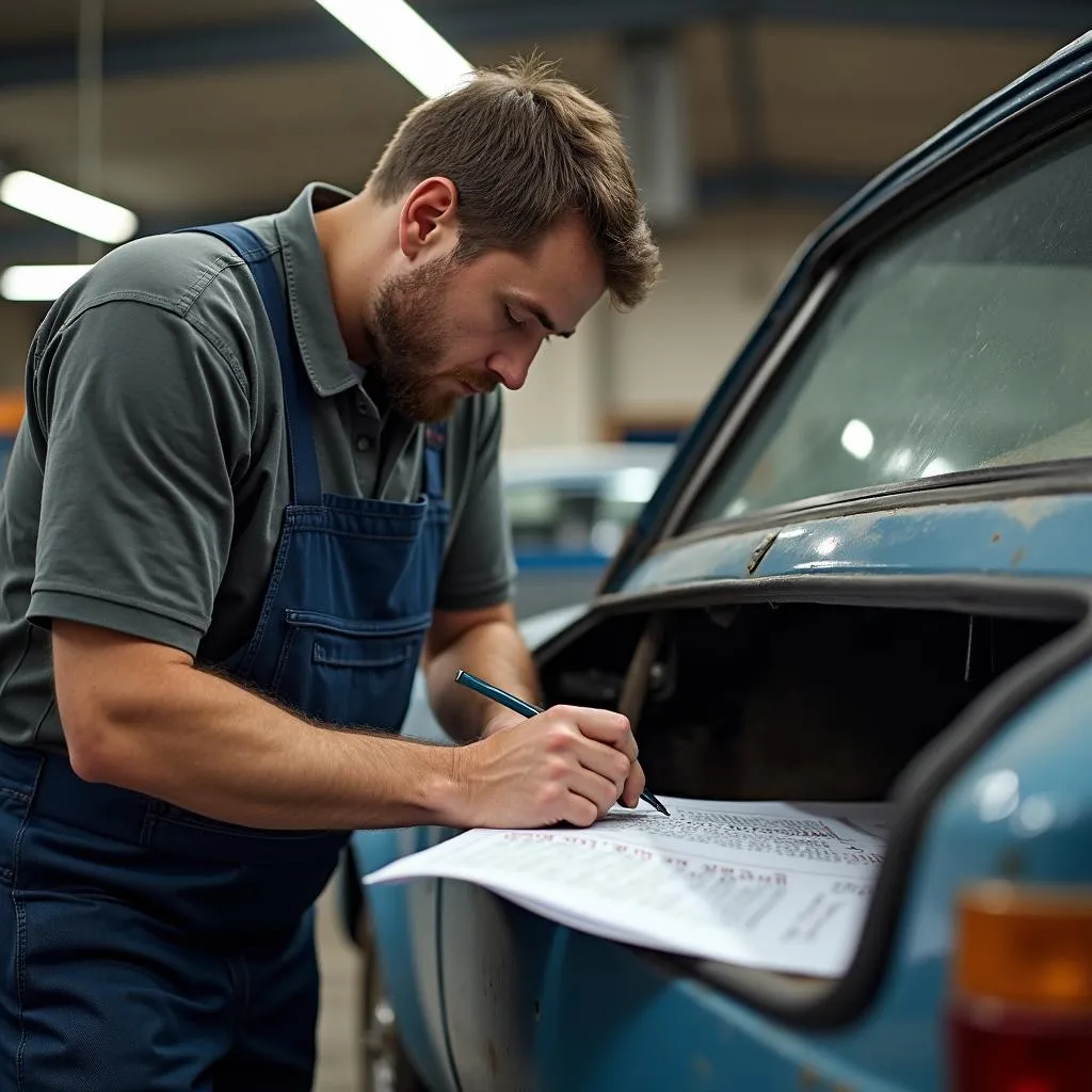 VAZ 2103 Reparatiehandboek: Afbeelding van een open geslagen reparatiehandleiding voor de VAZ 2103