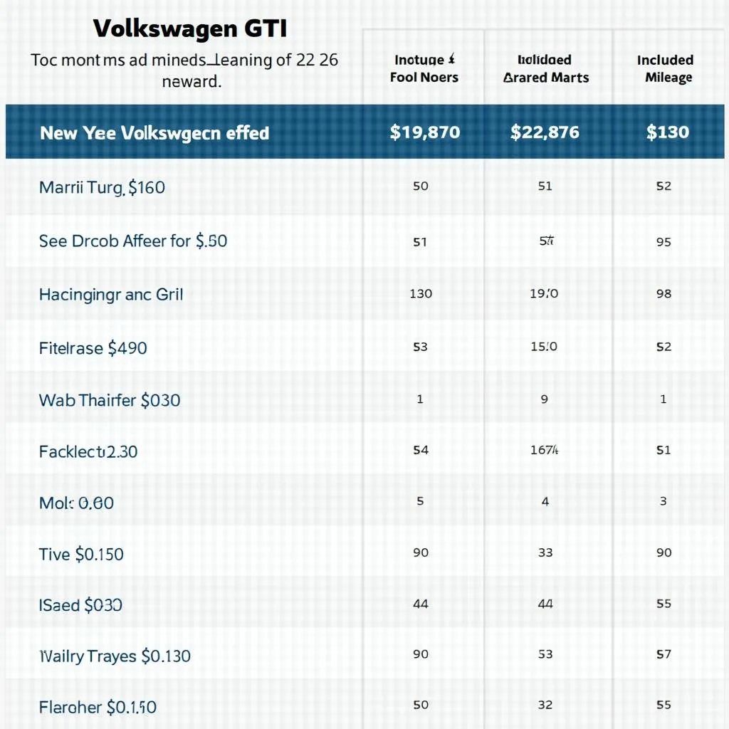 Vergleich verschiedener Volkswagen GTI Leasingangebote