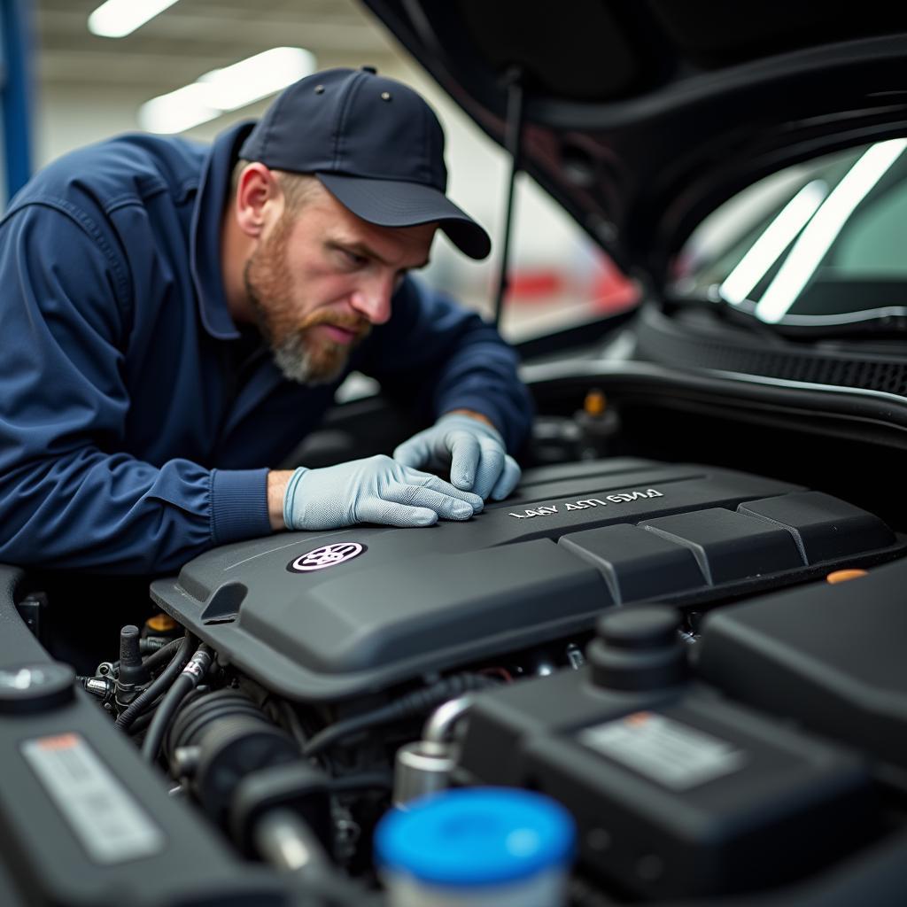 Kontrol af kølervæskestanden på en Volkswagen motor