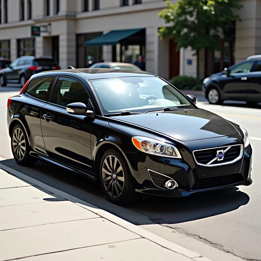 Volvo C30 in Schwarz von der Seite