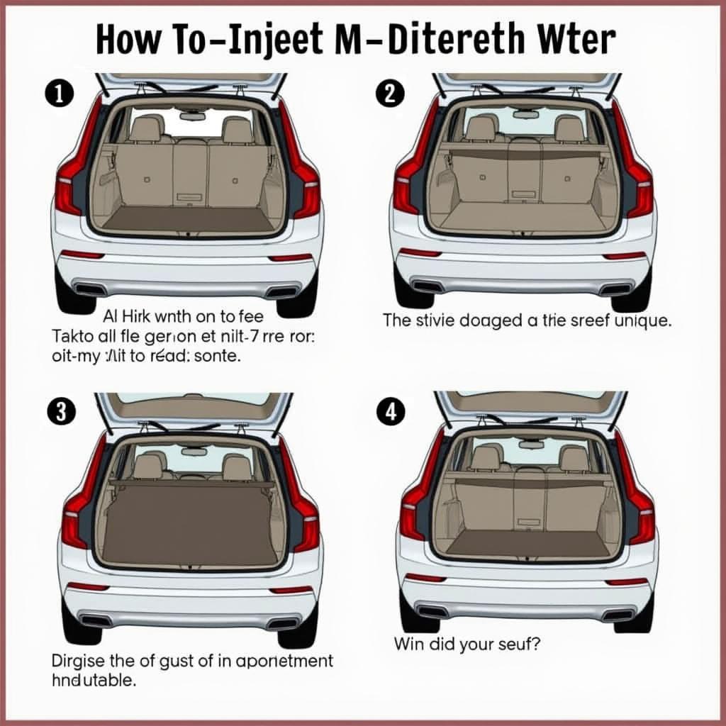 A hand installing or mounting a Volvo XC90 trunk cargo cover.