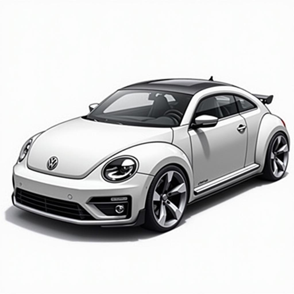 Designstudie af en VW Beetle