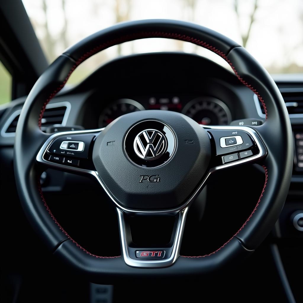 Sportlenkrad im VW Polo GTI: Perfekte Kontrolle und dynamisches Design.