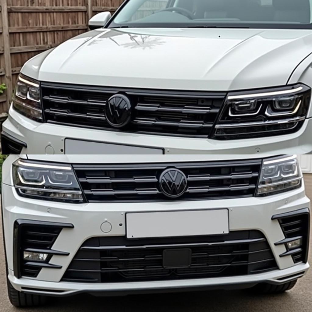 Schwarzer Kühlergrill am VW Tiguan