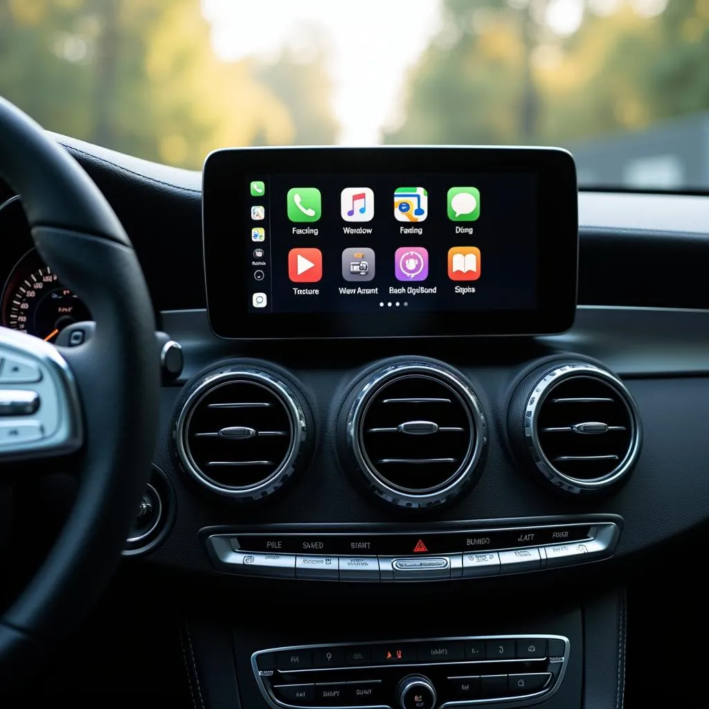 Apple CarPlay Bildschirm im W205