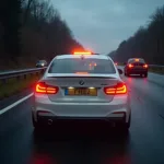 Warnung mit Lichthupe auf der Autobahn