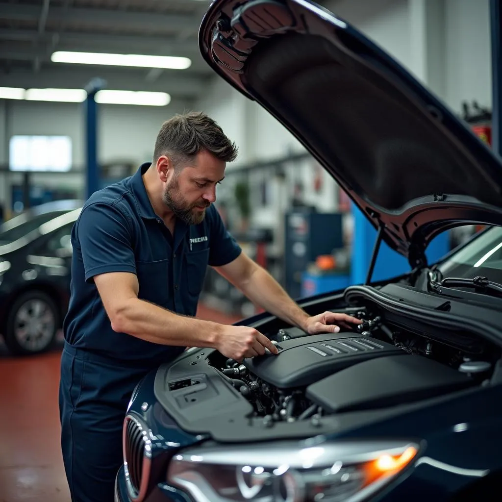 Auto Reparatur in der Werkstatt