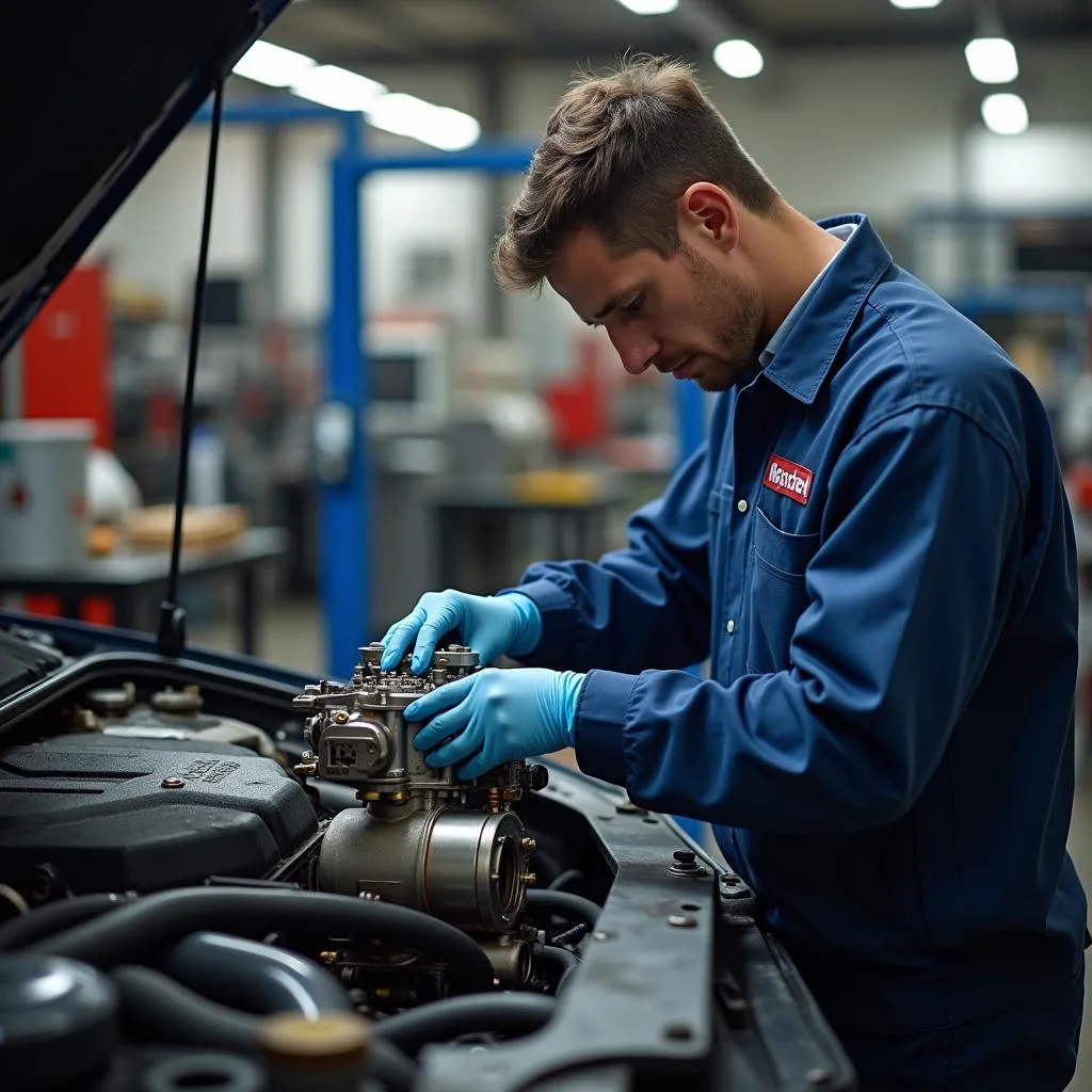 Werkstatt mit Ultraschallgerät