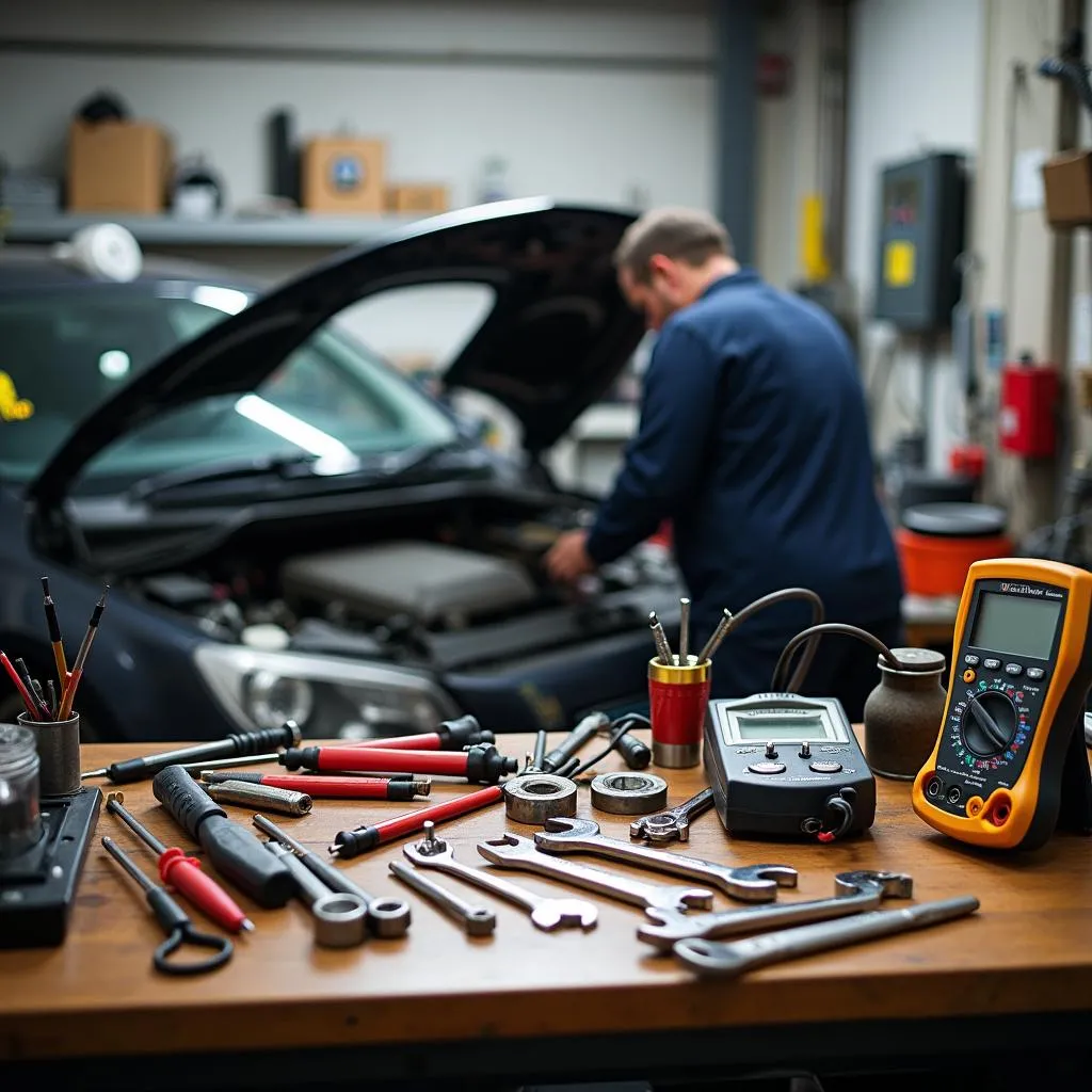 Professioneel gereedschap voor autoreparatie in Görlitz