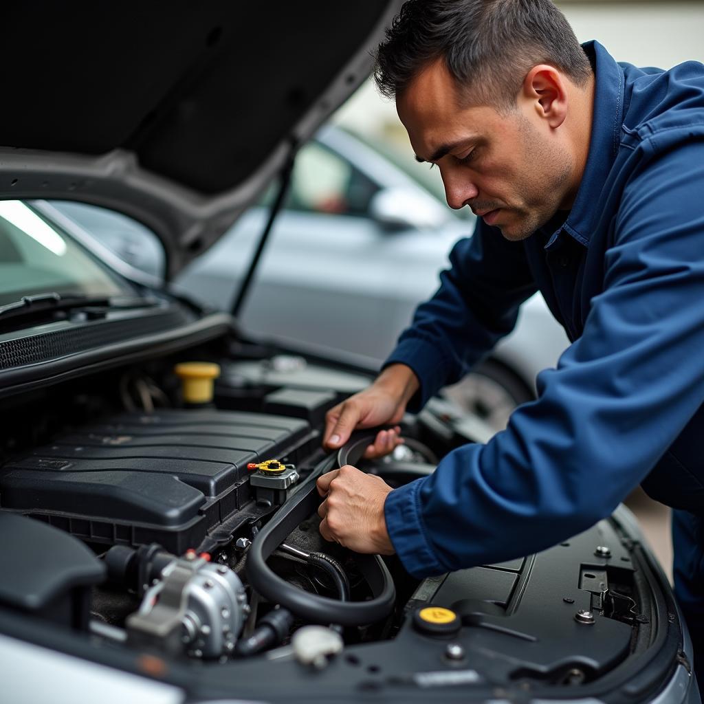 Timing Belt Replacement in a Workshop