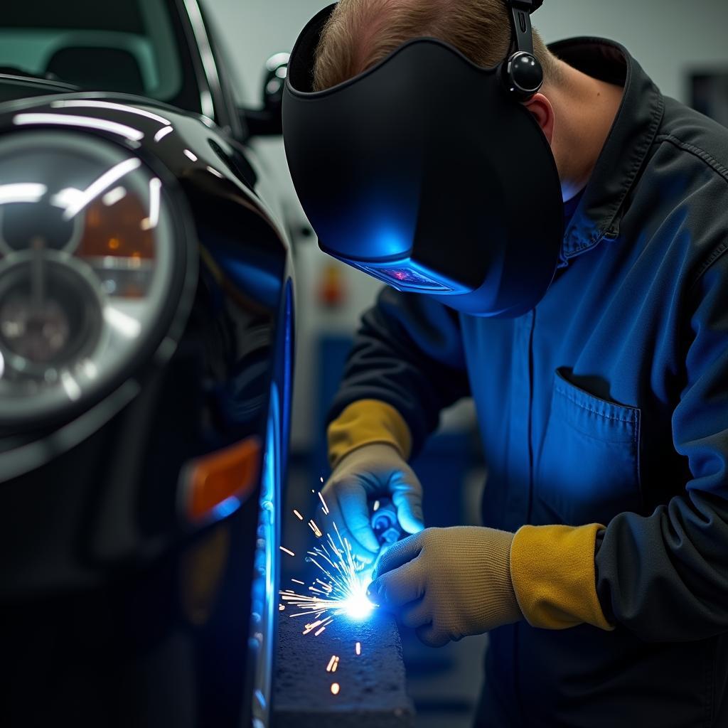 WIG-Schweißen an einem Auto