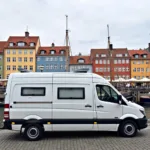 Wohnmobil am Hafen von Kopenhagen