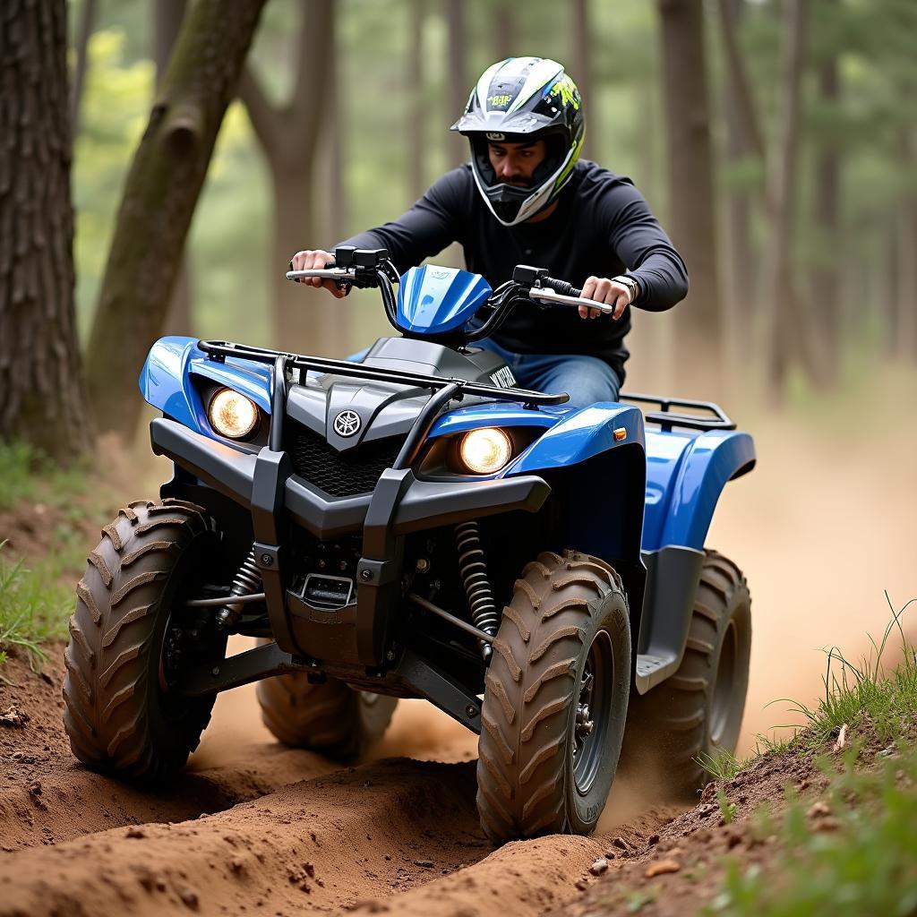 Yamaha Grizzly 700 im Gelände und Höchstgeschwindigkeit