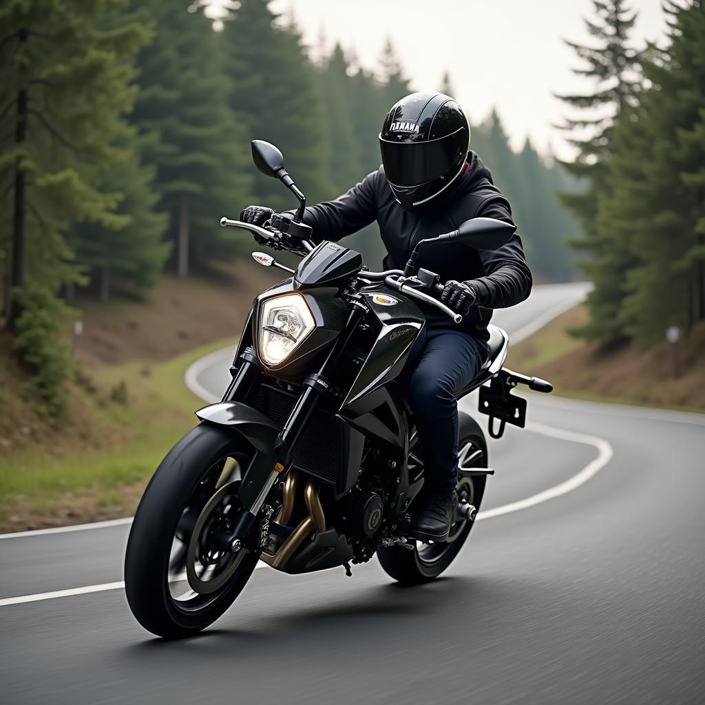 Yamaha MT07 auf der Straße