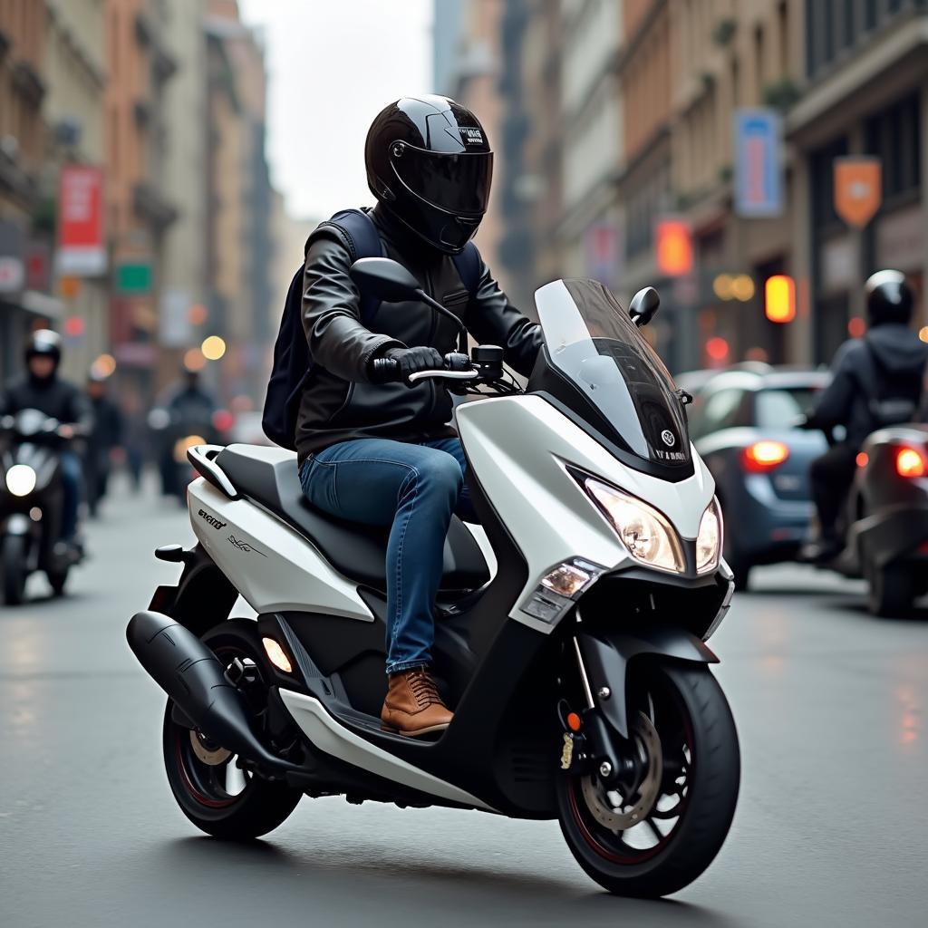 Yamaha X Max 400 in der Stadt