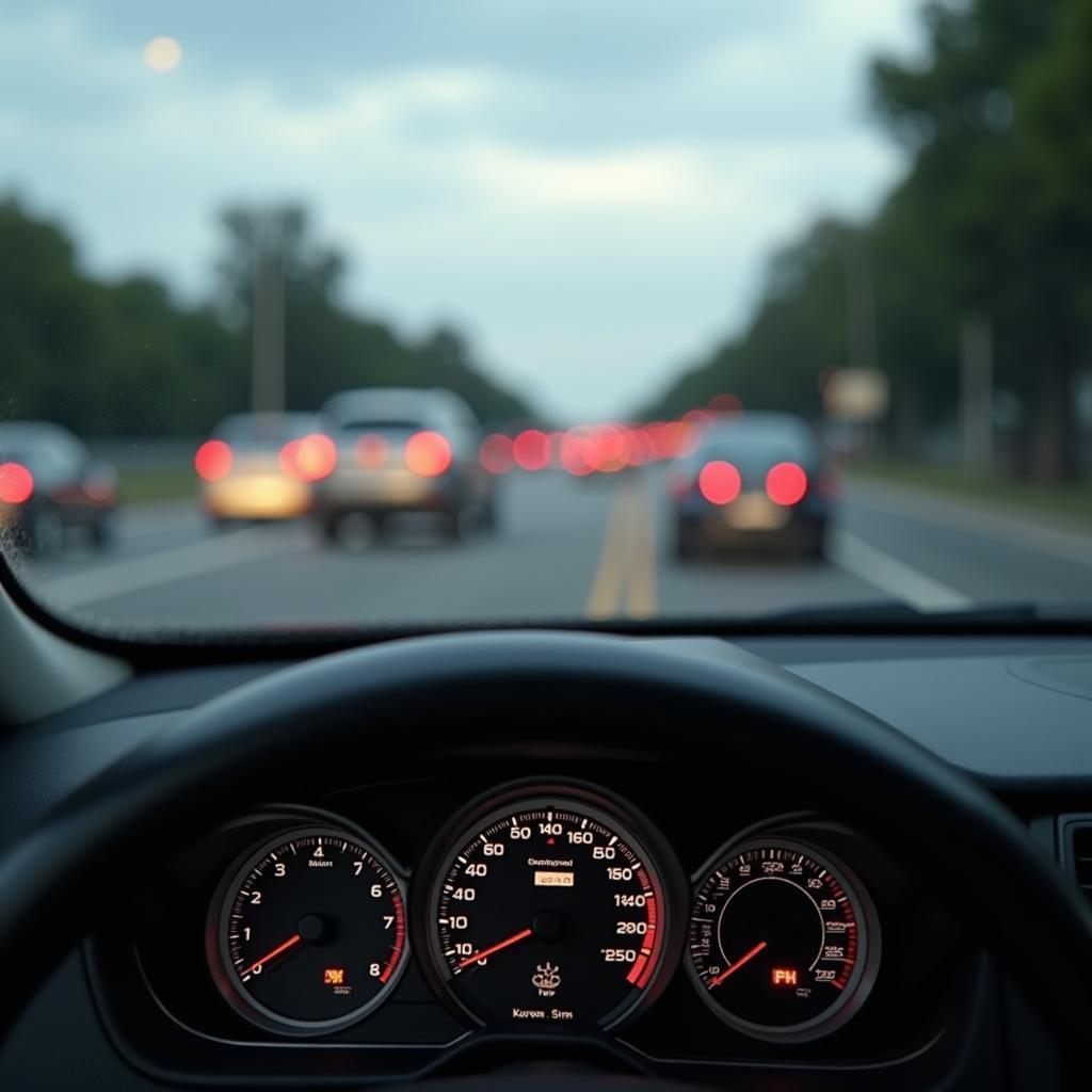 Zeit für 10 km mit dem Auto