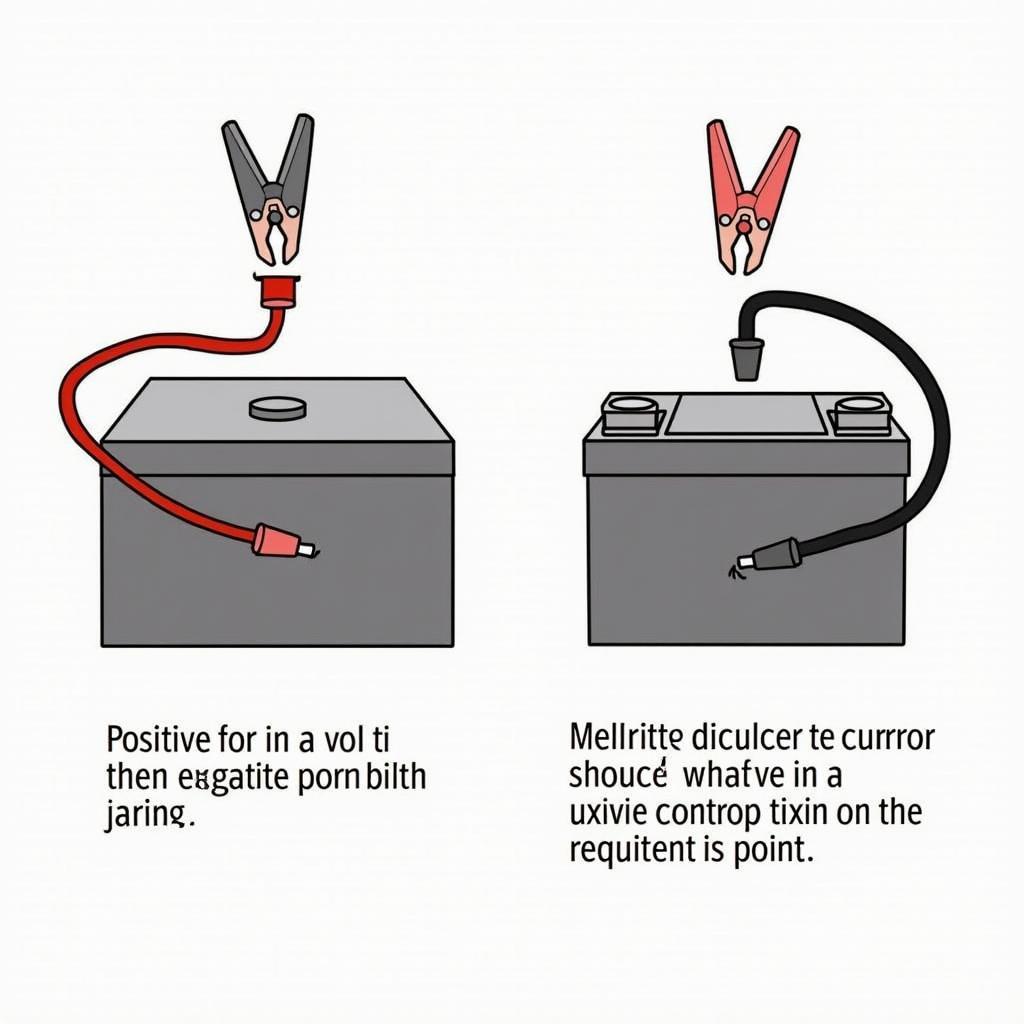 Anschluss der Überbrückungskabel an eine 24-Volt-Batterie