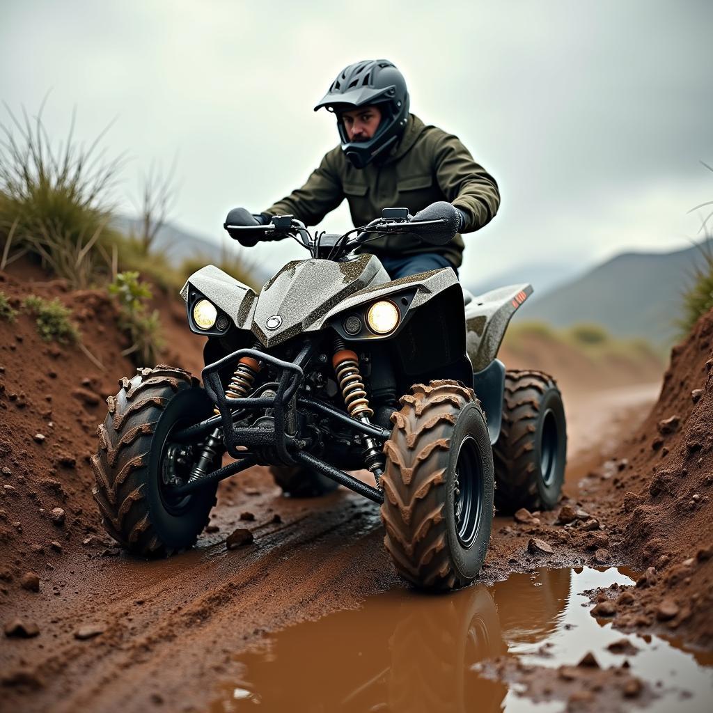 350 ccm Quad im Gelände