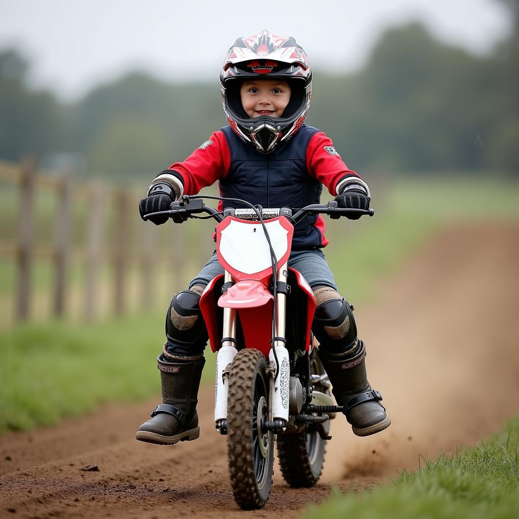 Sicherheit beim 50ccm Kindercross fahren