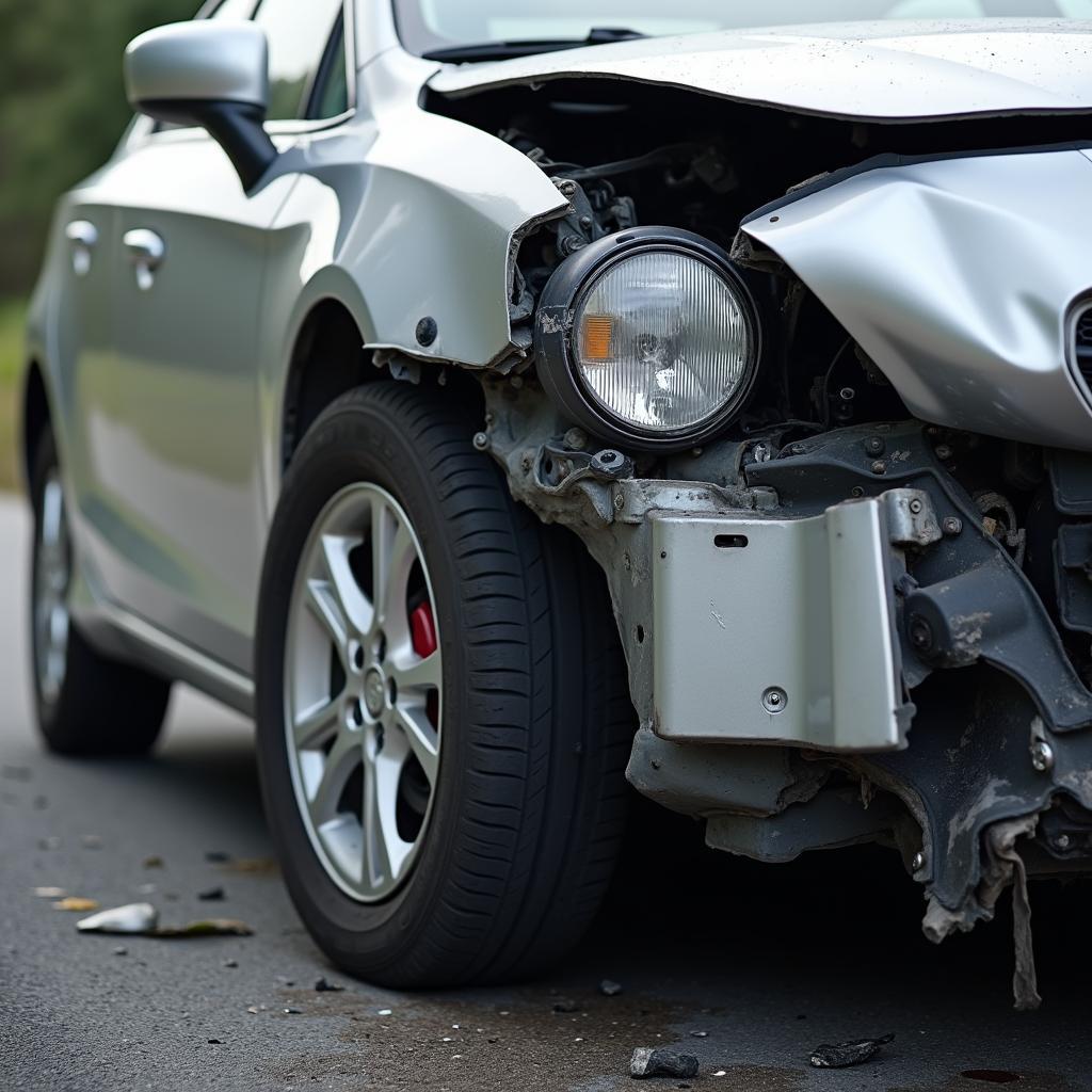 Dokumentation von Fahrzeugschäden nach einem A445 Unfall