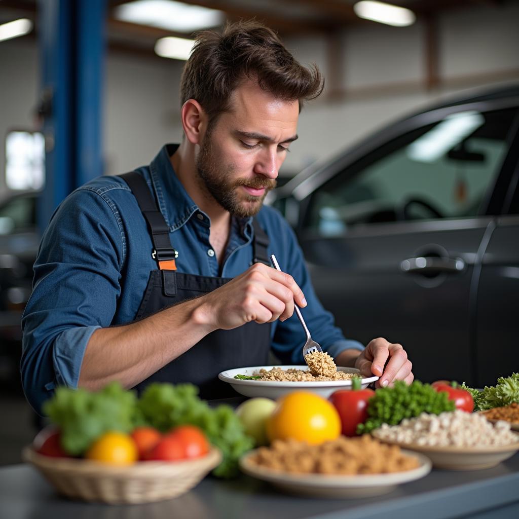 Gesunde Ernährung für Automechaniker in der Werkstatt