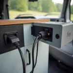 Adapterkabel für Powerstation im Wohnmobil angeschlossen