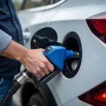 AdBlue Einfüllen in einen Diesel PKW