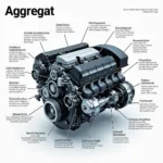 Motor als Aggregat im Auto