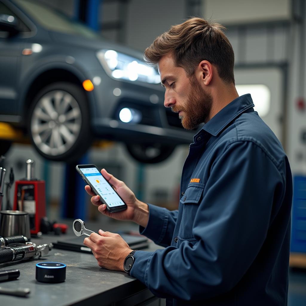 Alexa Wettervorhersage in der Autowerkstatt